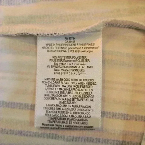 BCBGENERATION Womens Sleeveless Faux Wrap Striped Dress Pink Blue Size Small - Picture 8 of 9